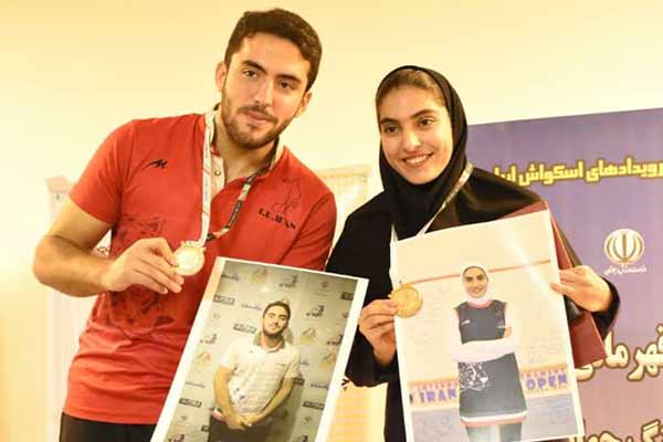 قهرمانی اقتداری و زارعیان در رقابت‌های نشنال کلوز اسکواش تهران