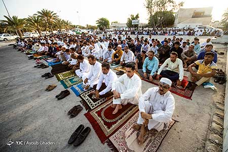 تصاویر | نماز عید فطر اهل سنت جزیره کیش