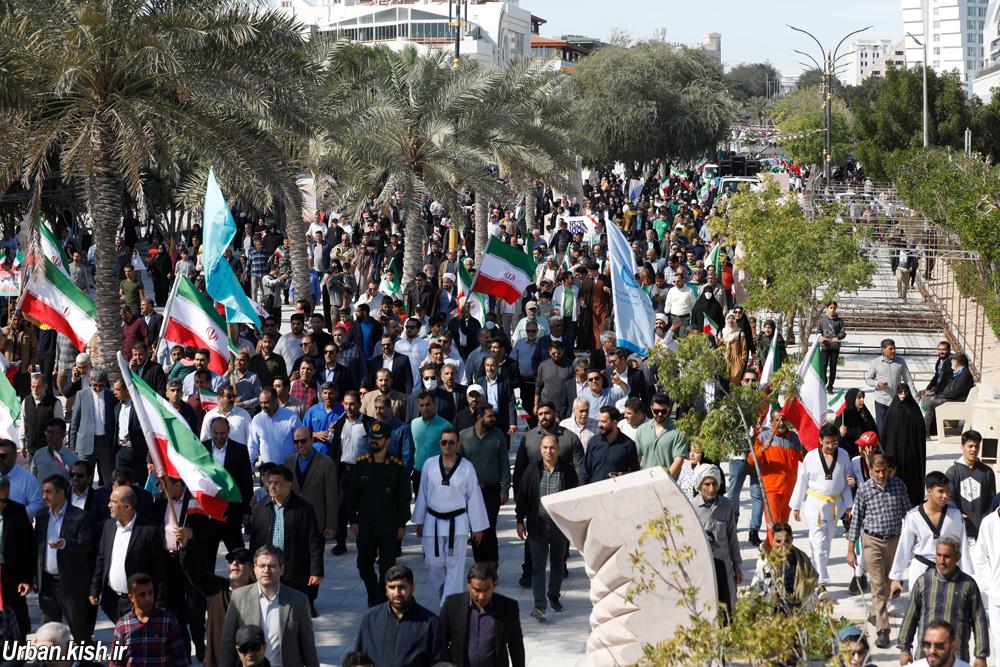 ملت جور دولت را کشید/ حضور حیرت انگیز کیشوندان در راهپیمایی ۲۲ بهمن + فیلم